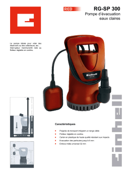 EINHELL RG-SP 300 Manuel utilisateur