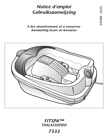 Manuel du propriétaire | CALOR BIEN ETRE FITSPA 7333 Manuel utilisateur | Fixfr