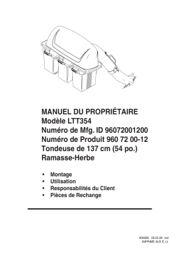 Poulan LTT354 Manuel utilisateur