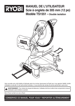 Ryobi TS1551 Manuel utilisateur