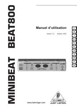Behringer BEAT800 Manuel utilisateur