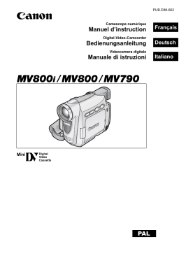 Canon MV800 Manuel utilisateur