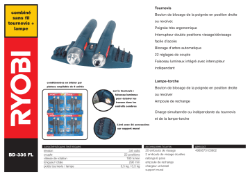 Manuel du propriétaire | Ryobi BD-336 FL Manuel utilisateur | Fixfr