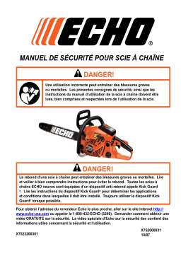 Echo chain saw Manuel utilisateur