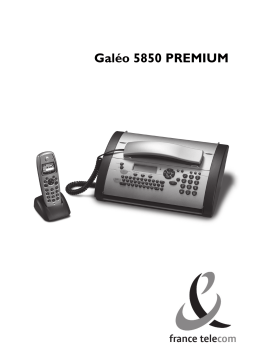 FRANCE TELECOM GALEO 5850 PREMIUM Manuel utilisateur