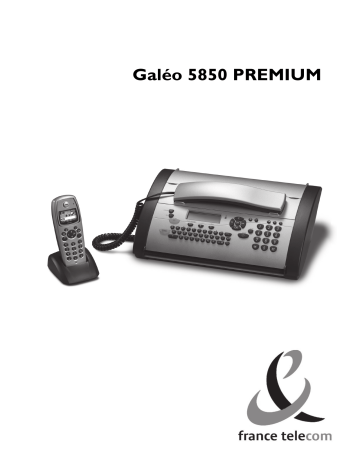 Manuel du propriétaire | FRANCE TELECOM GALEO 5850 PREMIUM Manuel utilisateur | Fixfr