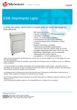 TallyGenicom 6306 Manuel utilisateur