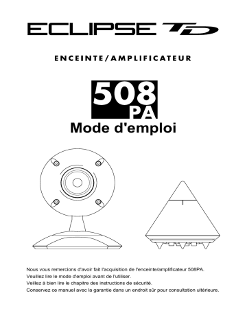 Manuel du propriétaire | Eclipse 508PA Manuel utilisateur | Fixfr