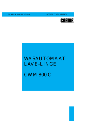 Manuel du propriétaire | CASTOR CWM800C Manuel utilisateur | Fixfr