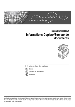 Ricoh MP C4500 COPY DOCUMENT SERVER REFERENCE Manuel utilisateur