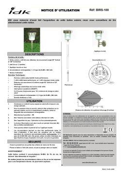 IDK MULTIMEDIA BIRS-100 Manuel utilisateur