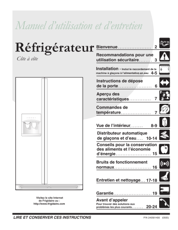 Manuel du propriétaire | Aeg-Electrolux FRS3R4EW Manuel utilisateur | Fixfr