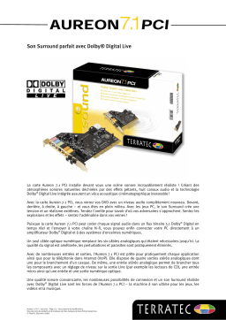 Terratec AUREON7.1PCI TECHNICAL DATA Manuel utilisateur