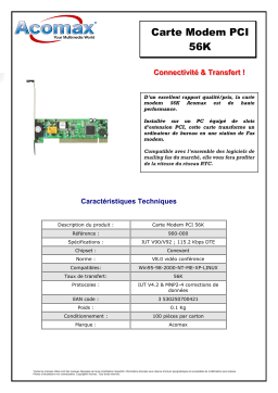 ACOMAX CARTE MODEM PCI 56K Manuel utilisateur