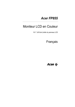 Acer FP855 Manuel utilisateur