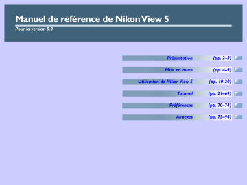 Manuel du propriétaire | Nikon View 5 Manuel utilisateur | Fixfr