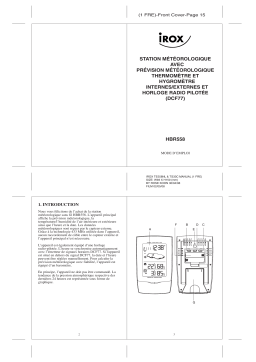 Irox HBR558 Manuel utilisateur