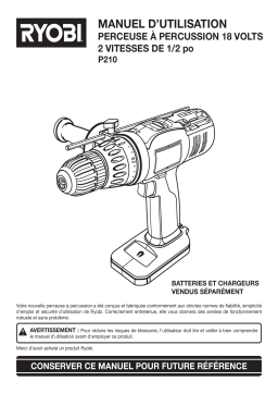 Ryobi P210 Manuel utilisateur