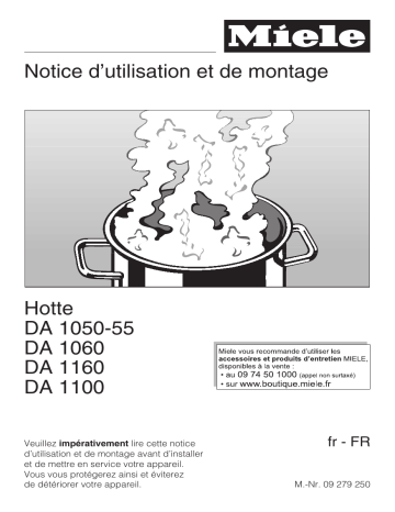 Manuel du propriétaire | Miele DA 1160 Manuel utilisateur | Fixfr