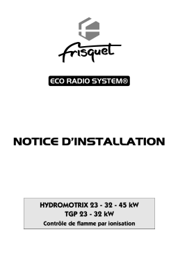 FRISQUET HYDROMOTRIX CONDENSATION V Manuel utilisateur