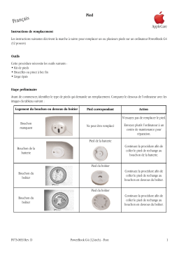 Apple POWERBOOK G4 12 POUCES Manuel utilisateur