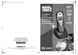 Sagem D70H Manuel utilisateur