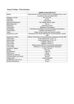 VESPA S COLLEGE 50 2T Manuel utilisateur