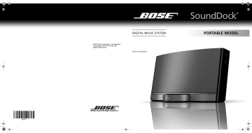 Manuel du propriétaire | Bose SYSTEME AUDIO NUMERIQUE SOUNDDOCK PORTABLE Manuel utilisateur | Fixfr