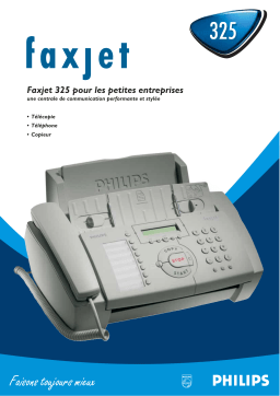 Sagem PHILIPS FAXJET 325 Manuel utilisateur