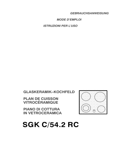 Manuel du propriétaire | Therma SGKC/54.2RC Manuel utilisateur | Fixfr