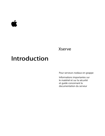 Manuel du propriétaire | Apple Xserve Manuel utilisateur | Fixfr