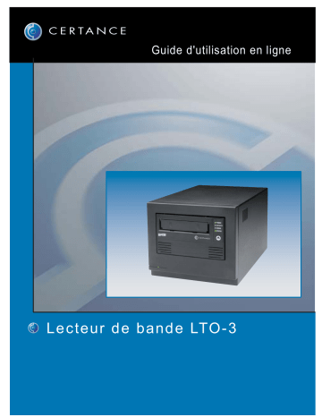 Manuel du propriétaire | Quantum LTO3 DRIVE Manuel utilisateur | Fixfr