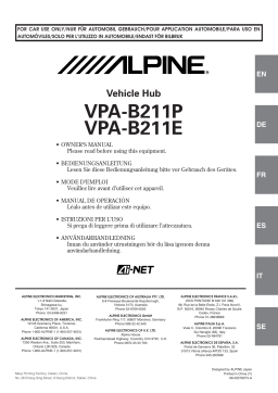 Alpine VPA-B211P-SPACE-E Manuel utilisateur