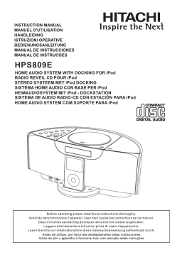 Hitachi HPS809E Manuel utilisateur