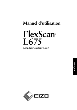 Eizo FlexScan L675 Manuel utilisateur