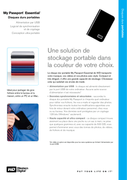 Western Digital MY PASSPORT ESSENTIAL 250 GB Manuel utilisateur