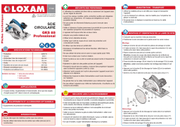 LOXAM SCIE CIRCULAIRE GKS 85 PRO Manuel utilisateur