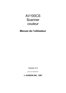 Avision AV100CS Manuel utilisateur