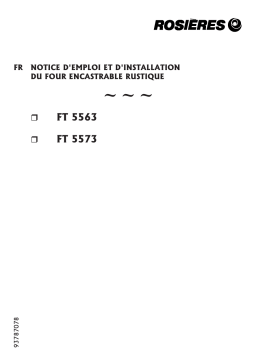 ROSIERES FT 5563 Manuel utilisateur