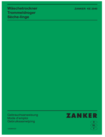 Manuel du propriétaire | ZANKER KE2040 Manuel utilisateur | Fixfr