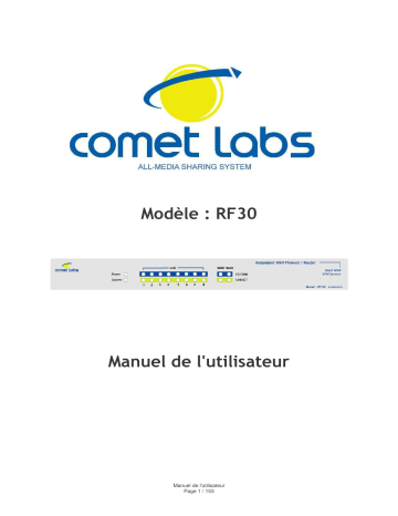 Manuel du propriétaire | Comet Labs RF30 Manuel utilisateur | Fixfr