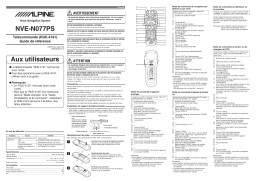 Alpine RUE-4191-SPACE-REMOTE-SPACE-FOR-SPACE-NVE-N077PS Manuel utilisateur