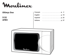 Moulinex FOUR ULTIMYS DUO AFM3 Manuel utilisateur