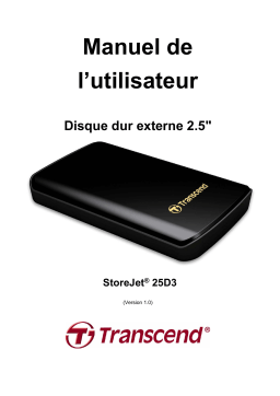 Transcend STOREJET 25D3 Manuel utilisateur