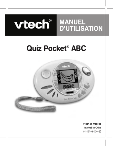 Manuel du propriétaire | VTech QUIZ POCKET ABC Manuel utilisateur | Fixfr