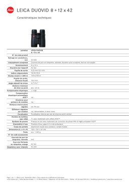 Leica DUOVID 8 PLUS 12X42 Manuel utilisateur