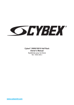 Cybex International 19000_19010 HALFRACK Manuel utilisateur