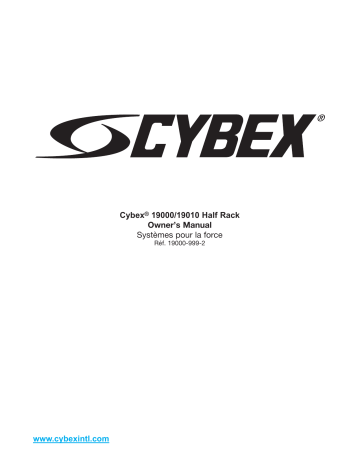 Manuel du propriétaire | Cybex International 19000_19010 HALFRACK Manuel utilisateur | Fixfr