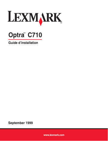 Manuel du propriétaire | Lexmark OPTRA C710 Manuel utilisateur | Fixfr