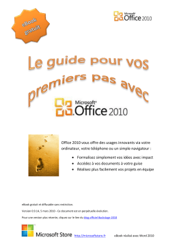 Microsoft WORD 2010 Manuel utilisateur